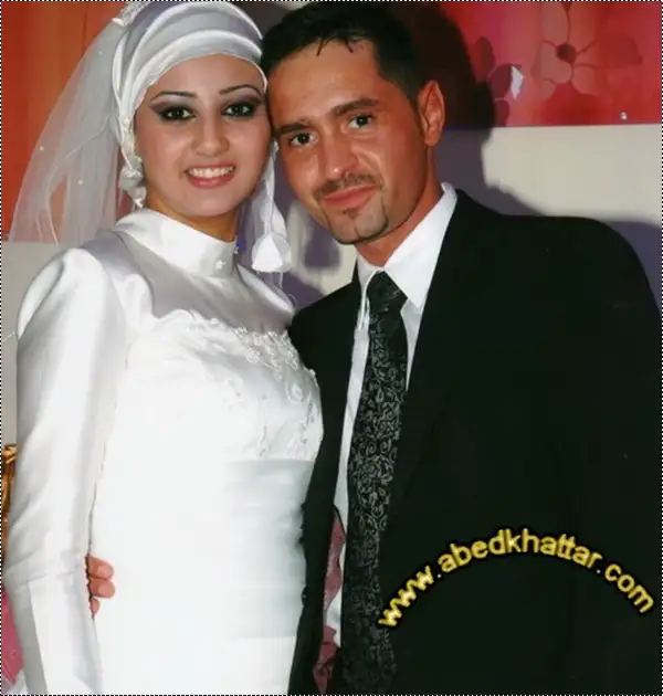 العروسين الأخ بهاء شوباصي والانسة فاتنة طلال شحادة