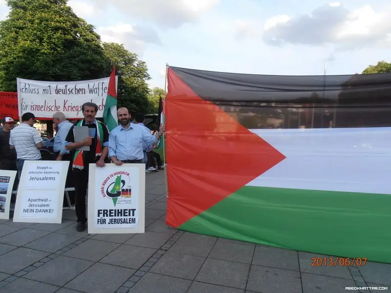 فلسطينيون وعرب يتضامنون من اجل القدس في العاصمة الألمانية برلين