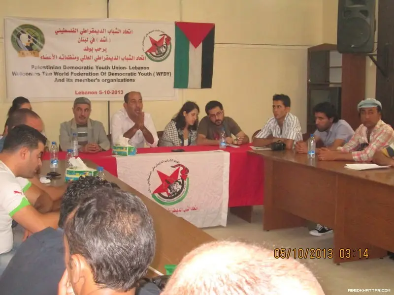 اتحاد الشباب العالمي ومنظمات شبابية عربية واجنبية تزور مخيم شاتيلا