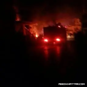 بالصور.. إنفجار سيارة مفخخة قرب مدارس المبرات في الهرمل