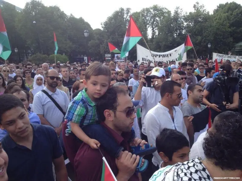 تظاهرة ضخمة تاييدا للشعب الفلسطيني في اوسلو