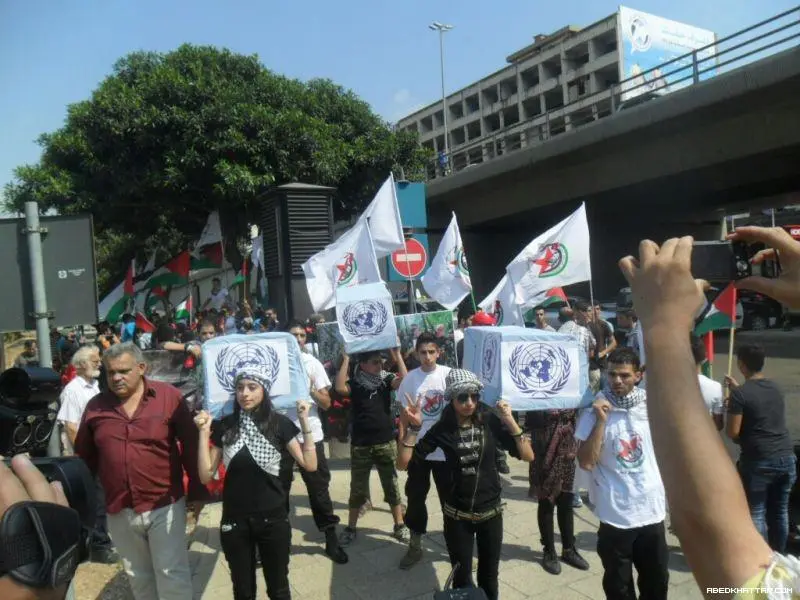 اتحاد الشباب الديمقراطي الفلسطيني يجسد مشهدية العدوان والصمت العربي والدولي
