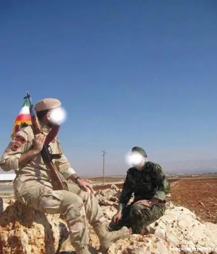 جنود إيرانيين قرب الحدود بجنوب لبنان