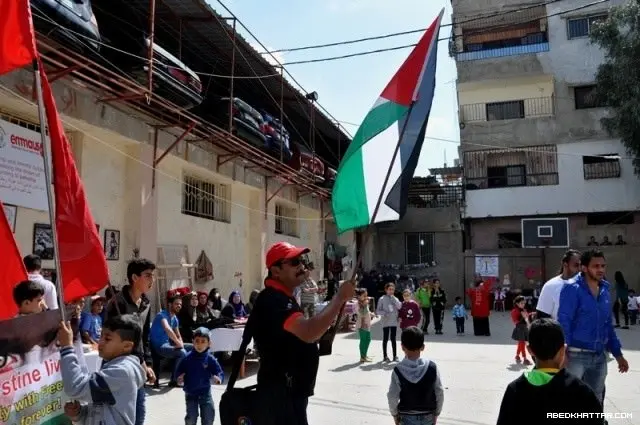 اتحاد الشباب الديمقراطي العالمي تضامن مع الشعب الفلسطيني في مخيم عين الحلوة