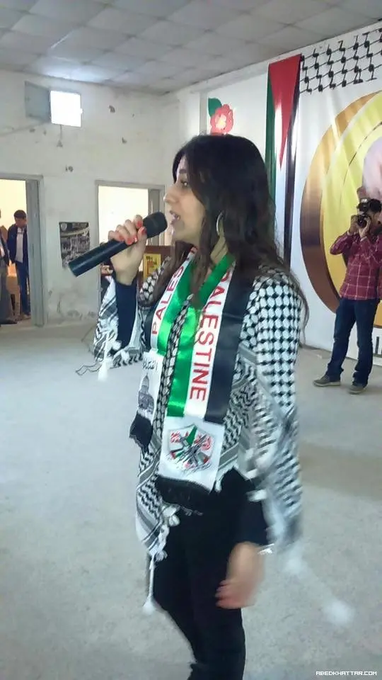 الفنانة الفلسطينية ميرنا عيسى تشارك في مهرجان انطلاقة حركة فتح