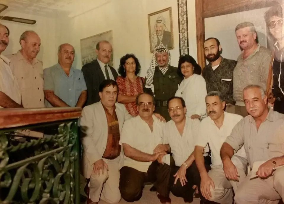 قيادة اقليم لبنان مع القائد الرمز ياسر عرفات في تونس آواسط الثمانينات