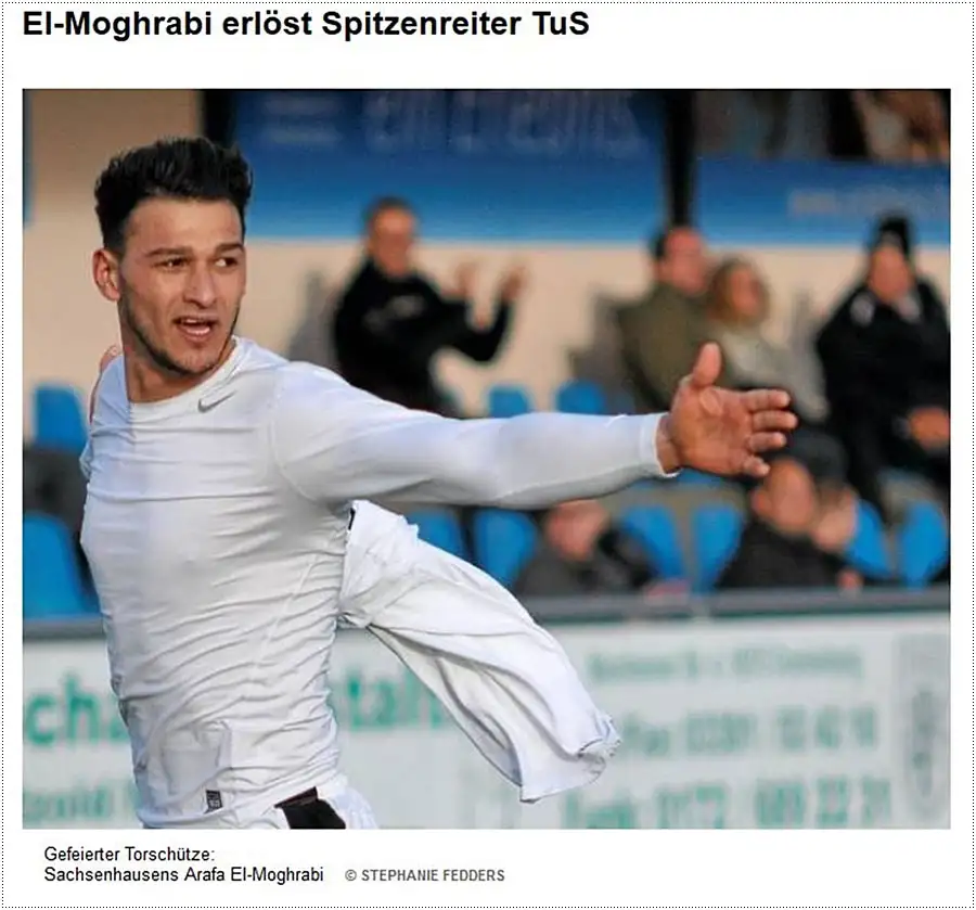 عرفه جمال المغربي لاعب فلسطيني يتألق في الفرق الالمانية