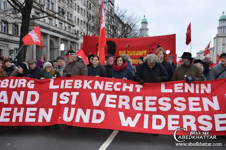 مسيرة إحياء ذكرى روزا لوكسمبورغ وكارل ليبكنيشت في برلين