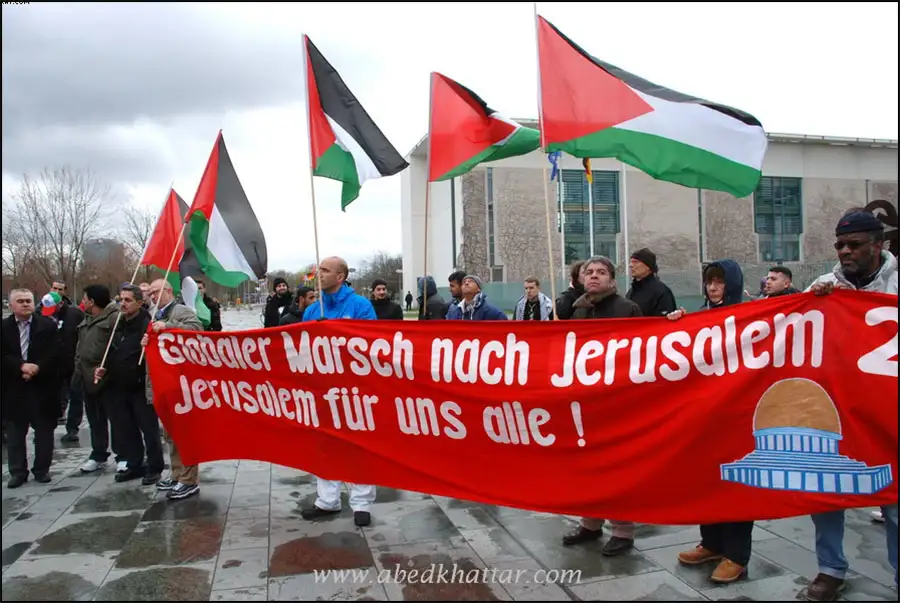 إحياء ذكرى يوم الارض في برلين تحت شعار القدس لنا جميعا