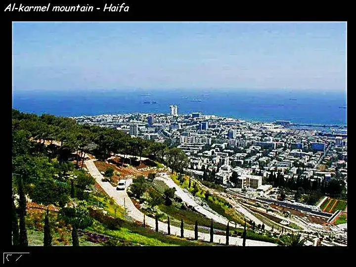 جبل الكرمل - يعانق سهول حيفا فيشكلان ثنائيا جميلا حيث لا تذكر حيفا إلا ويذكر الكرمل