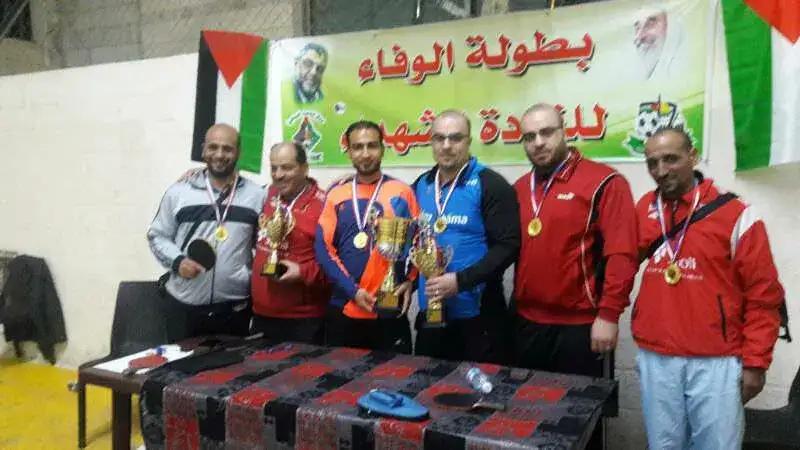نادي الخليل-البداوي يحصد المراكز الأولى في دورة الوفاء للقادة الشهداء في لعبة كرة الطاولة في مخيم البداوي
