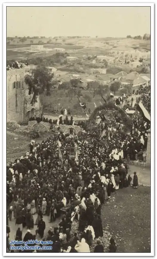 حمل العلم المقدس من المدينة إلى القدس || الشريف عام 1914 بواسطة الشريف