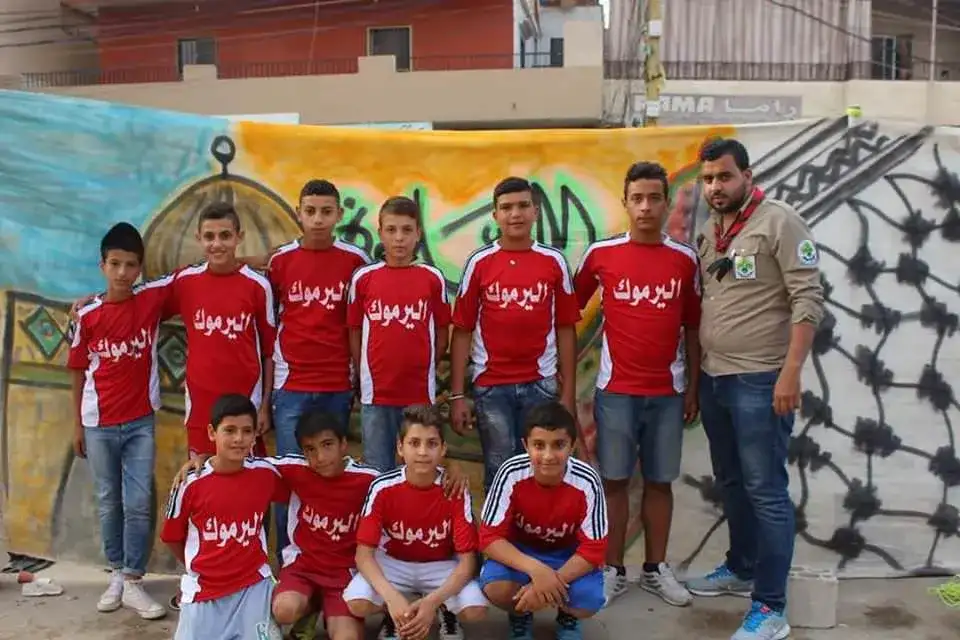 مشاركة اشبال نادي اليرموك في اليوم الكشفي بذكرى نكبة فلسطين في مخيم نهر البارد